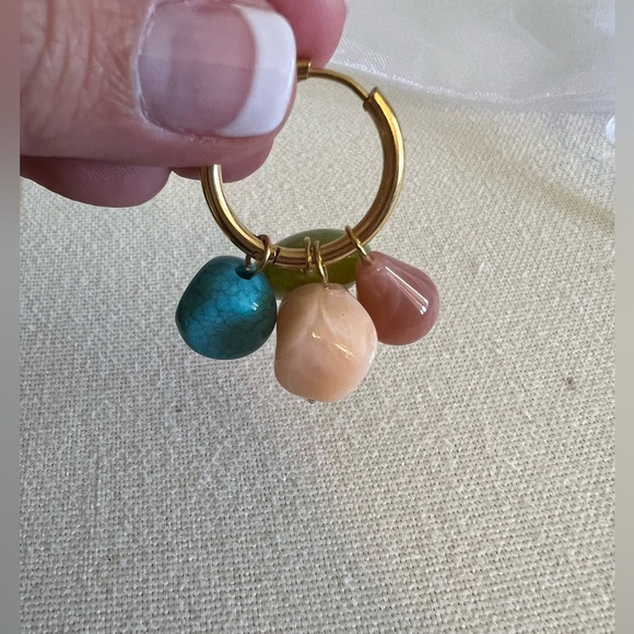 Plunder Gold and Multi-Stone Earring Set - Picture 3 of 4